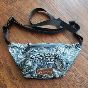 Sakroots Blue Floral Chic Feminine Trendy Casual Outdoor Zippered Fanny Pack